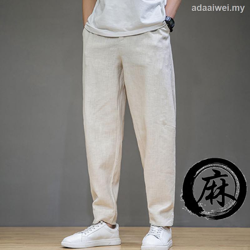 calça de linho masculina