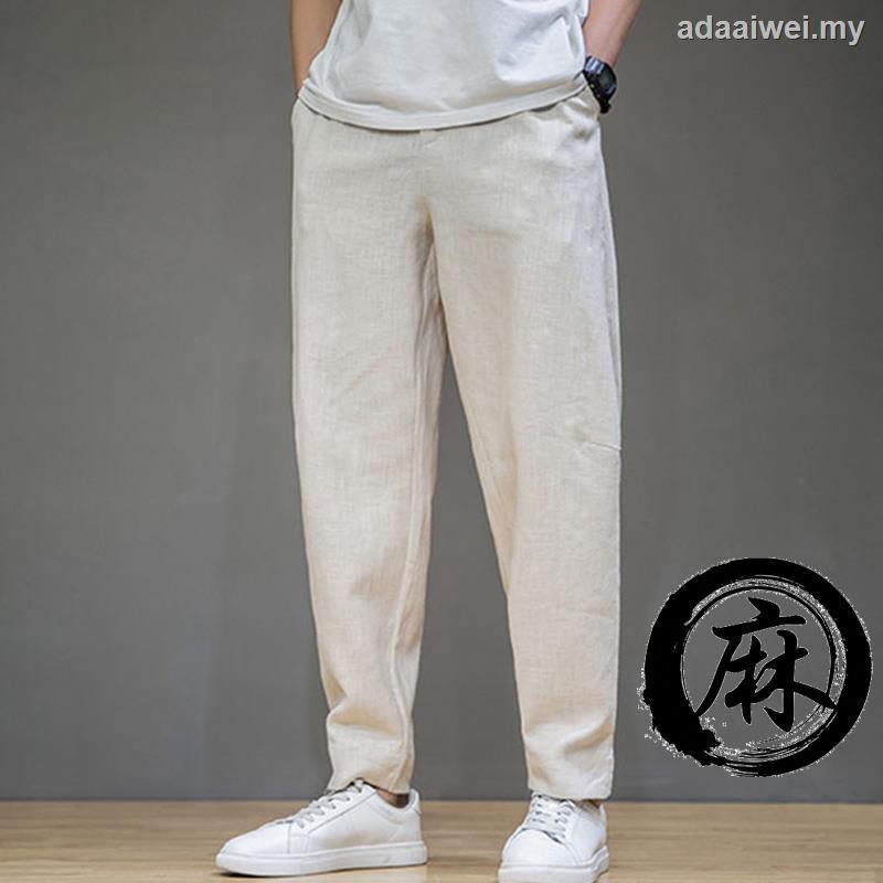 calça masculina de linho