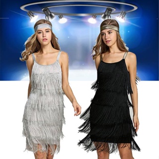 Vestido Feminino Com Borla Sem Manga De Linha A Franjas em Oferta na Shopee