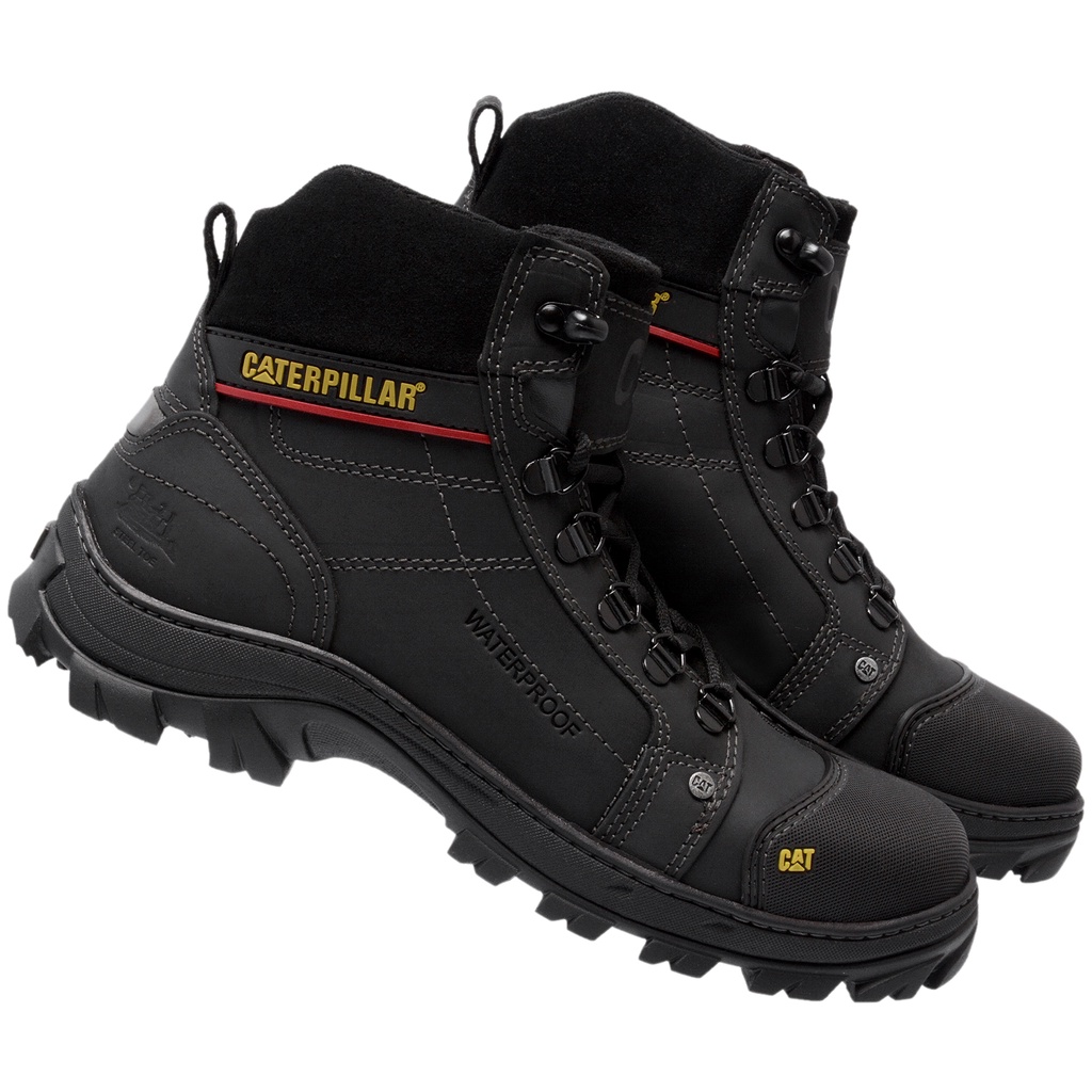 Caterpillar Bota de trabalho masculina Outbase macia, Couro marrom