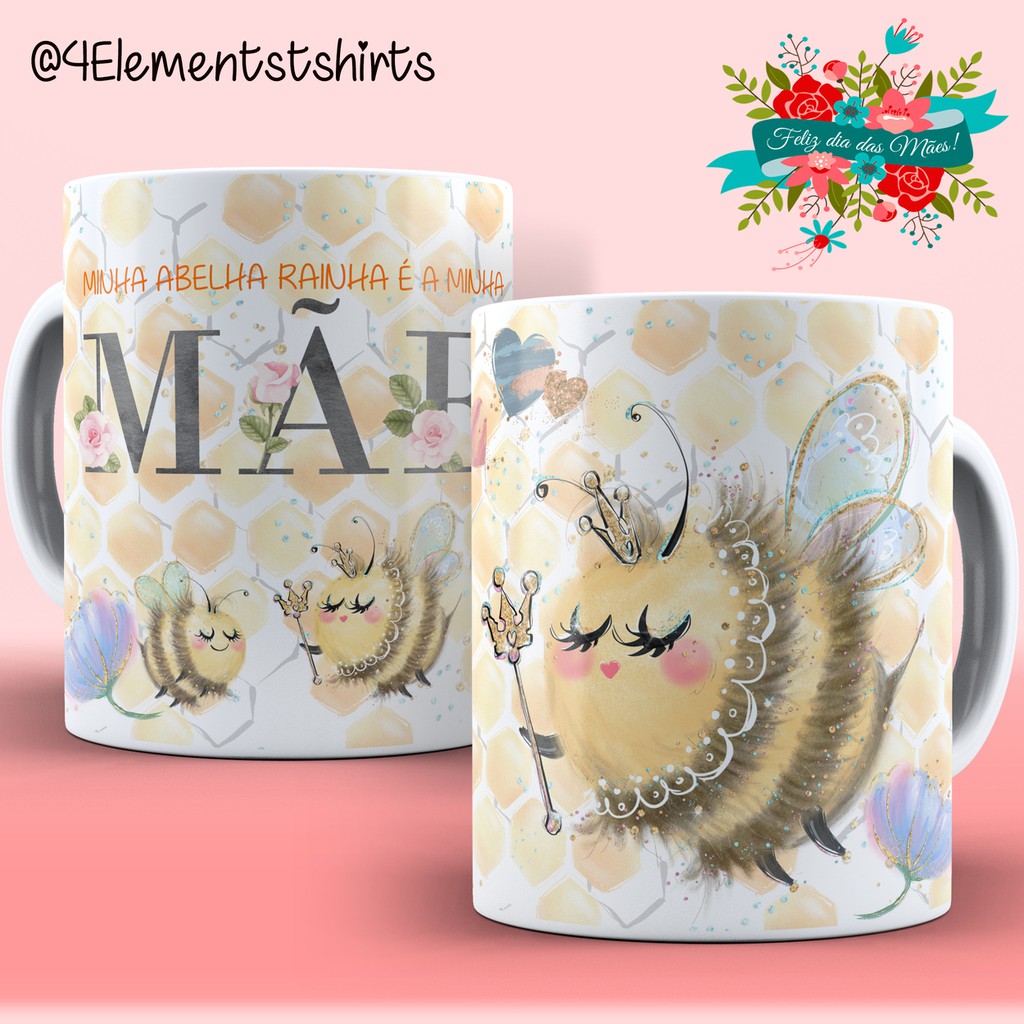 Caneca de ceramica personalizada Mães - Presente afetivo dia das maes - xícara de chá