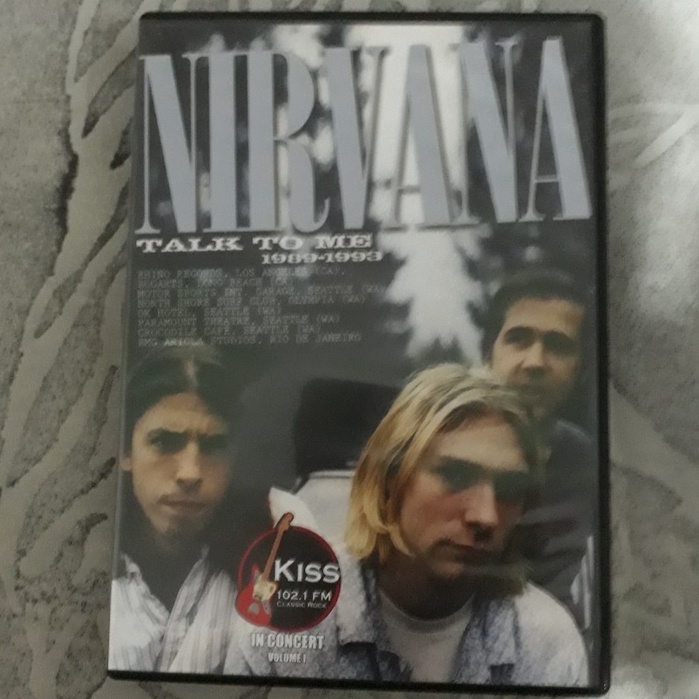 DVD NIRVANA - TALK TO ME 1989-1993 - COLEÇÃO KISS IN CONCERT VOL1- EM ÓTIMO ESTADO