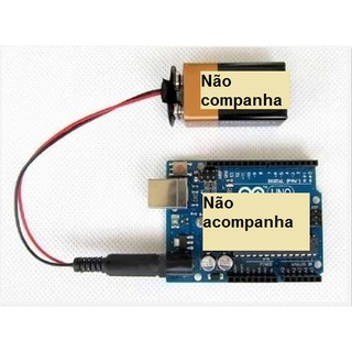 Conector Plug P4 compativel Arduino UNO e MEGA _ Pra Bateria 9v ...