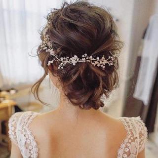 Presilha de Cabelo Floral / Cristal / Diamante / Pérola para Casamento / Noivas / Presilha de Cabelo com Design em U