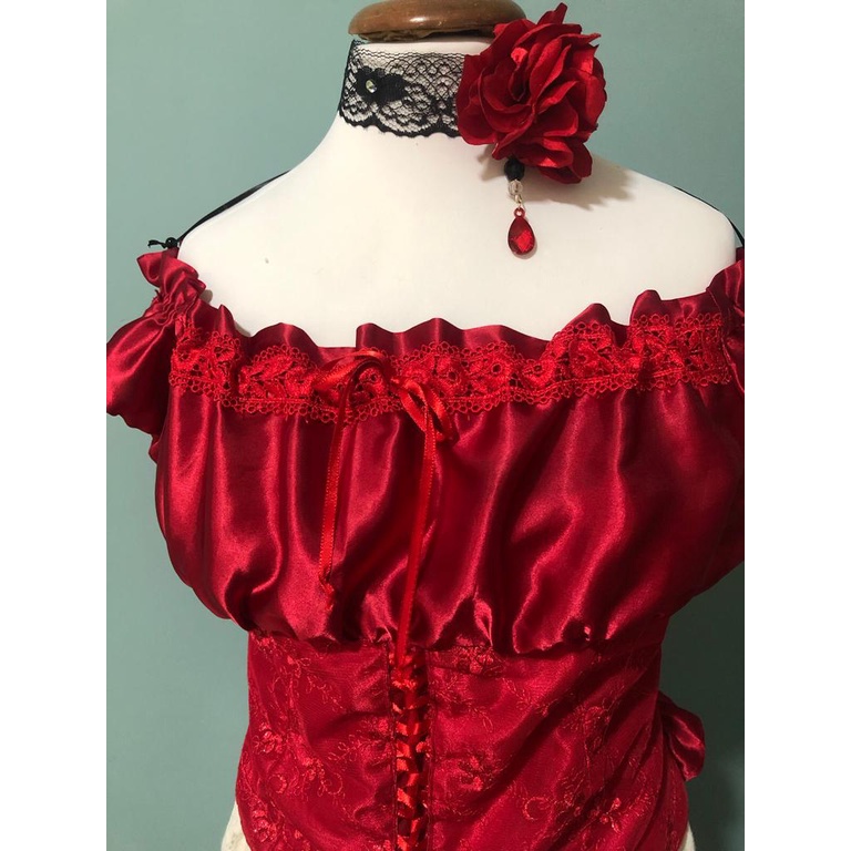 Blusa Corpete Com Gargantilha Cigana/pombagira/padilha