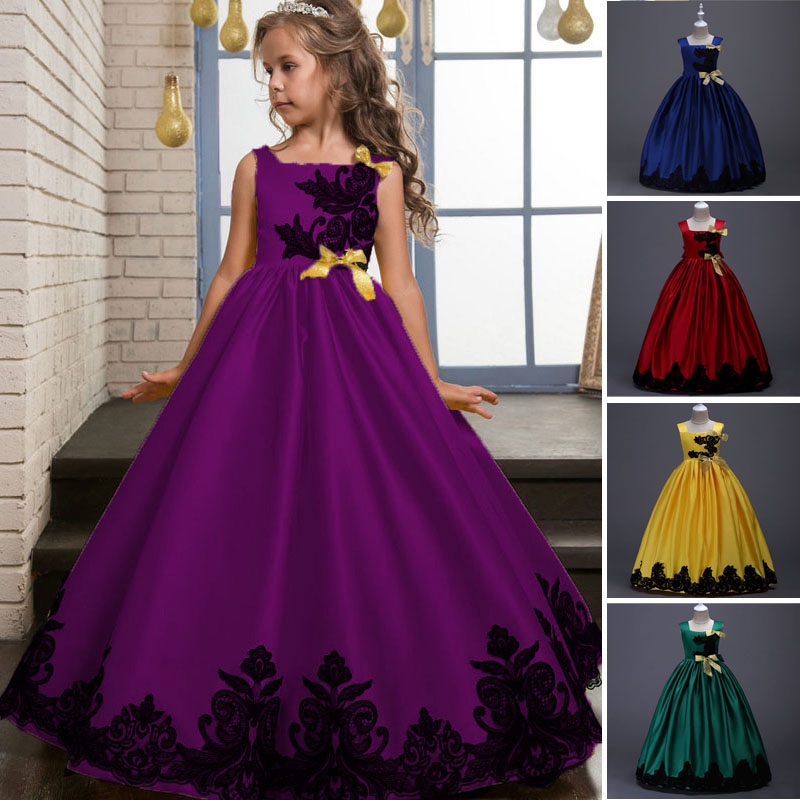 vestido longo de festa para criança