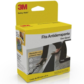 Fita Antiderrapante 5 Metros x 50mm Safety Walk Preta 3M Uso Geral em Oferta na Shopee