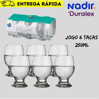 Jogo De Copos De Vidro Com 6 peças 250ml - Paulista Nadir Figueiredo em Oferta na Shopee