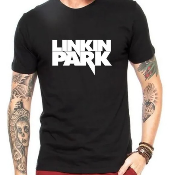 Camisa, Camiseta Linkin Park Logo Numb Banda Rock Chester Bennington 100% Algodão