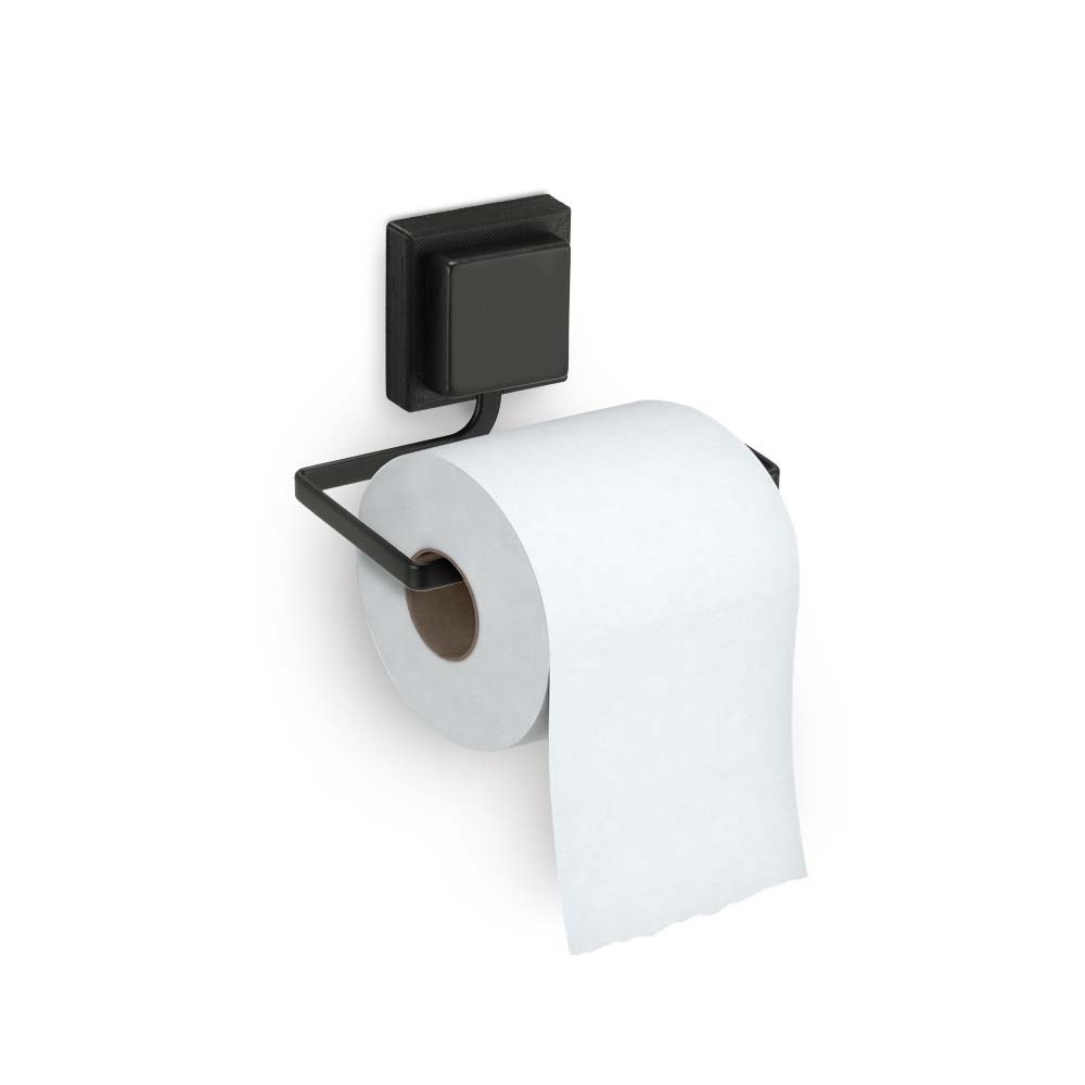 Suporte Porta Papel Higiênico Preto de Parede Dupla Face 3m Arthi - Home & Living