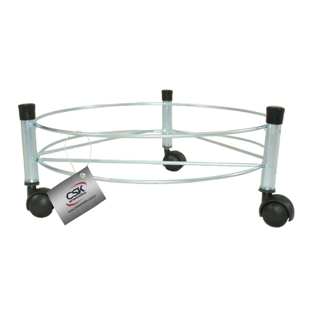 Suporte Para Botijão De Gás Vaso Galão de Àgua Com 3 Rodas 8530