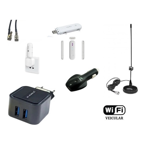 Kit Internet Veicular Roteador Wifi | Modem 4g+ Antena imã | Marítimo Trailers Motor home Barcos