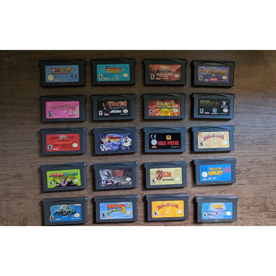 20 Jogos Game Boy Advance Originais GBA Shopee Brasil