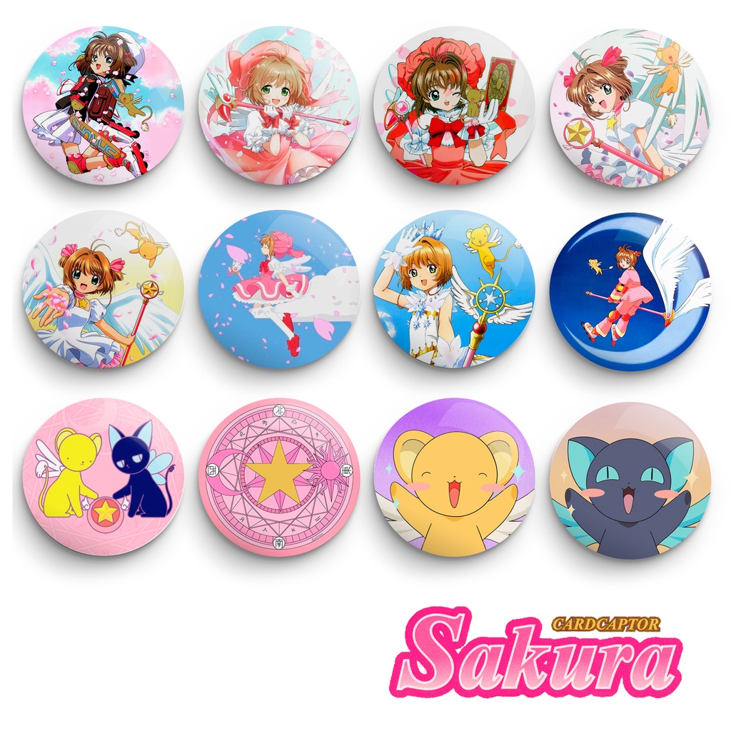 Botton SAKURA CARD CAPTORS - 3,5cm broche boton button buton bottom anime kero spinel