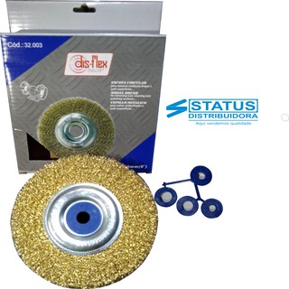 Escova Para Esmeril De Aço Latonado 150mm "6"