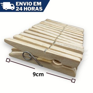 Prendedor de Roupa de Madeira Gigante Pregadores 36 unidades em Oferta na Shopee