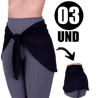 Kit 03 Roupa de Academia Tapa Bumbum Fitness Para Usar Com Legging Modelo Confortavel Para Pratica de Exercios