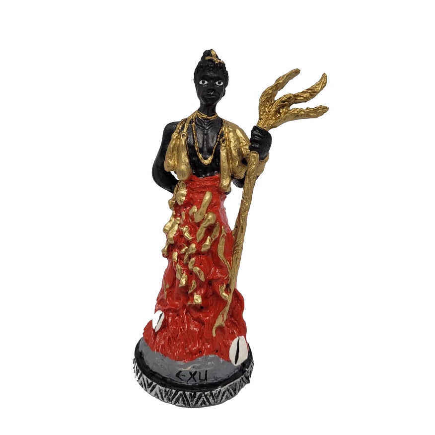 Imagem Exú Orixá Mensageiro Estátua Umbanda Candomblé Em Resina ...