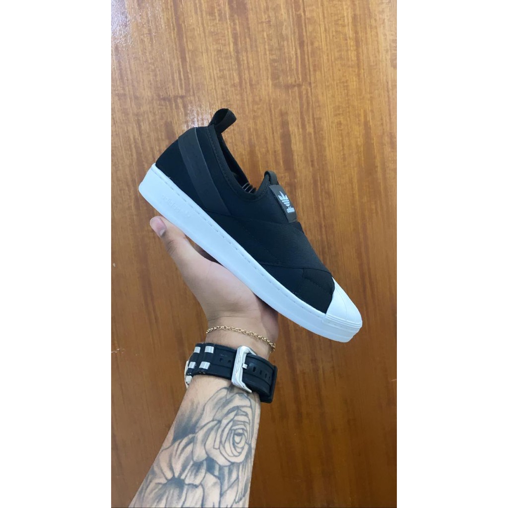 tenis adidas feminino slip on preto original na caixa