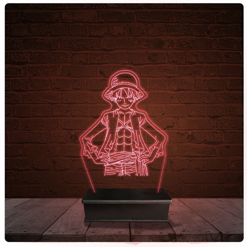 Abajur Luminária Acrílico Led - One Piece Anime 02