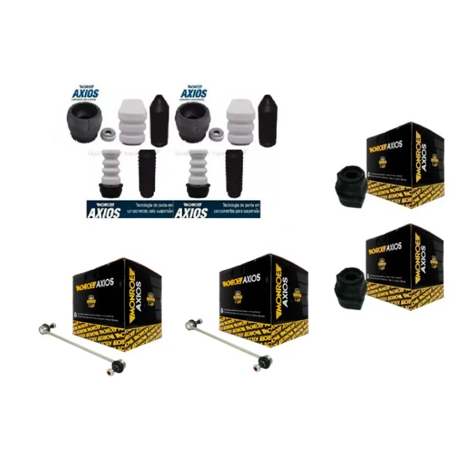 Kit Coxim Batente Dianteiro+traseiro Bieleta e Bucha Estabilizadora Gol G5 G6 Axios em Oferta na Shopee