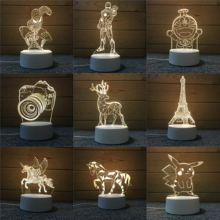 Luminária de Mesa de LED 3D Criativa / Luz Noturna Decorativa Varios Modelos em Oferta na Shopee