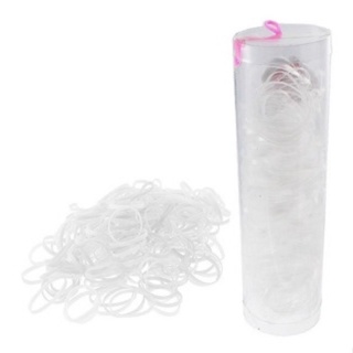 Tubo de Elástico De Silicone Liguinha Para Cabelo Transparente contém em média 200 elástico xuxinha Trança Penteado Vil em Oferta na Shopee