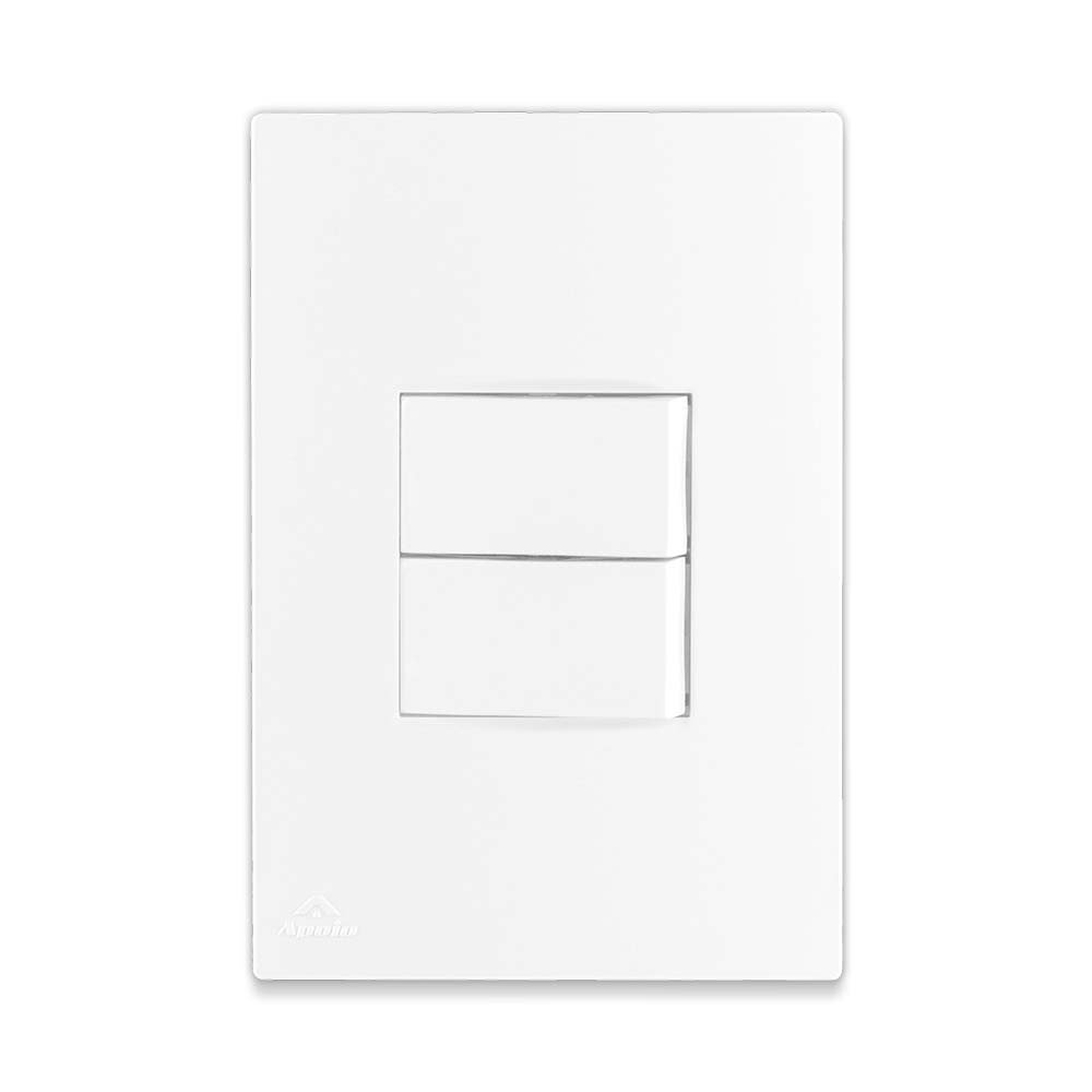 Interruptor/Apagador Duplo Linha Lissê Marca Apoio