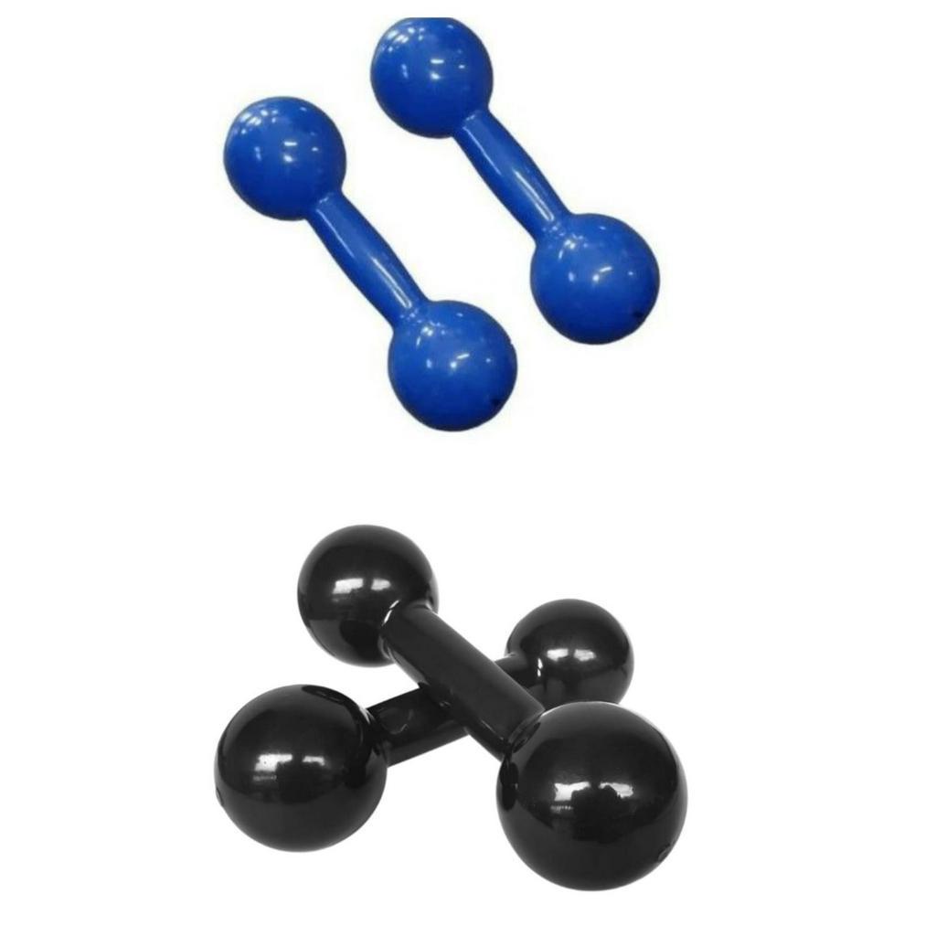 Kit Par Halter 3kg + Par Halter 4 Kg Emborrachados Pesos