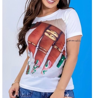 Camiseta Feminina Blusa Personalizada No Atacado (17,00 A Partir 2)