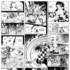 Papel de Parede Adesivo Anime Demon Slayer Mangá Autocolante