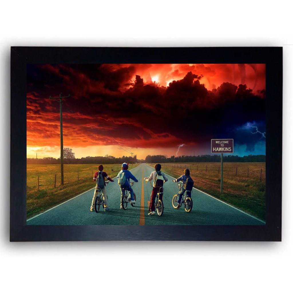 Quadro Decoração Stranger Things Moldurado 67