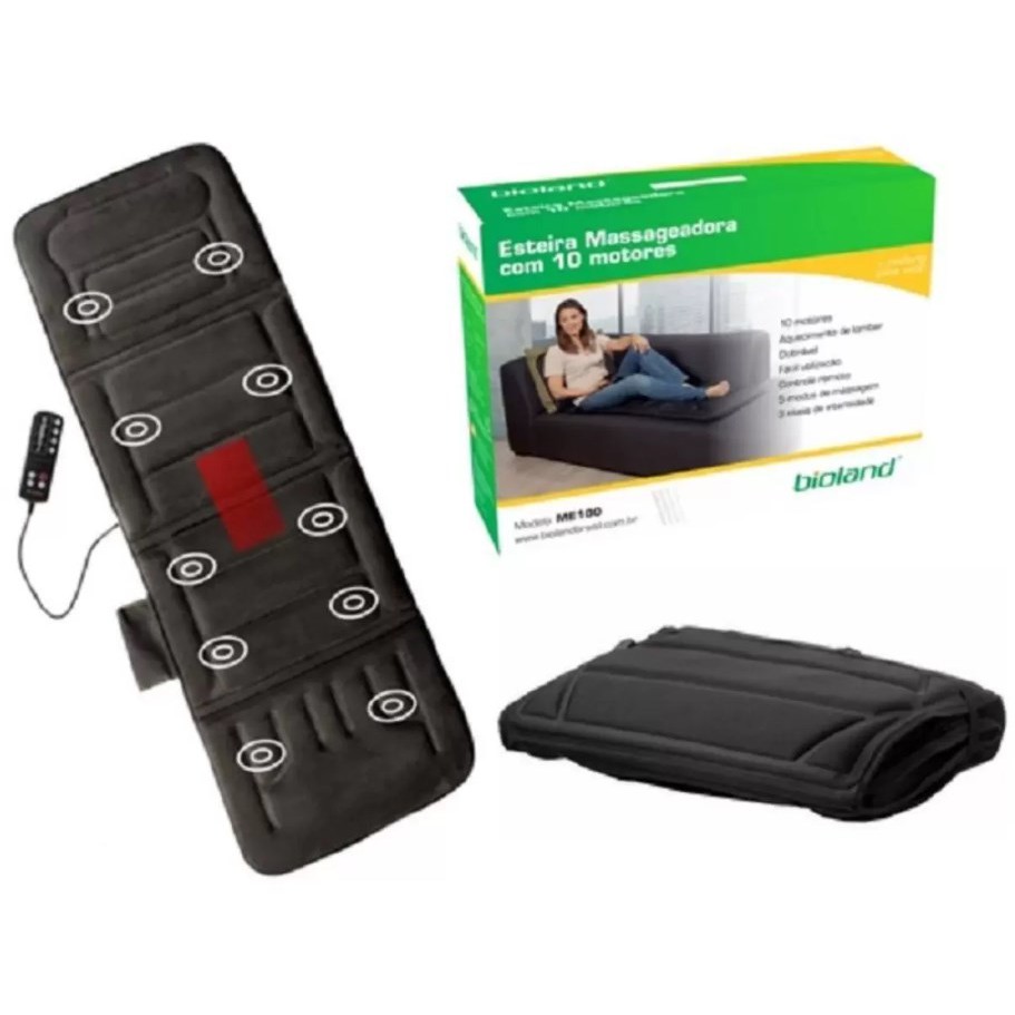 Esteira Massageadora Com 10 Motores E Aquecimento - Bioland