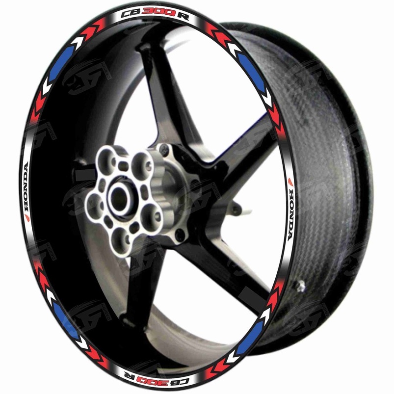 Adesivo Friso Refletivo Roda Moto Honda CB 300R CB300R CB 300 R M01 tricolor