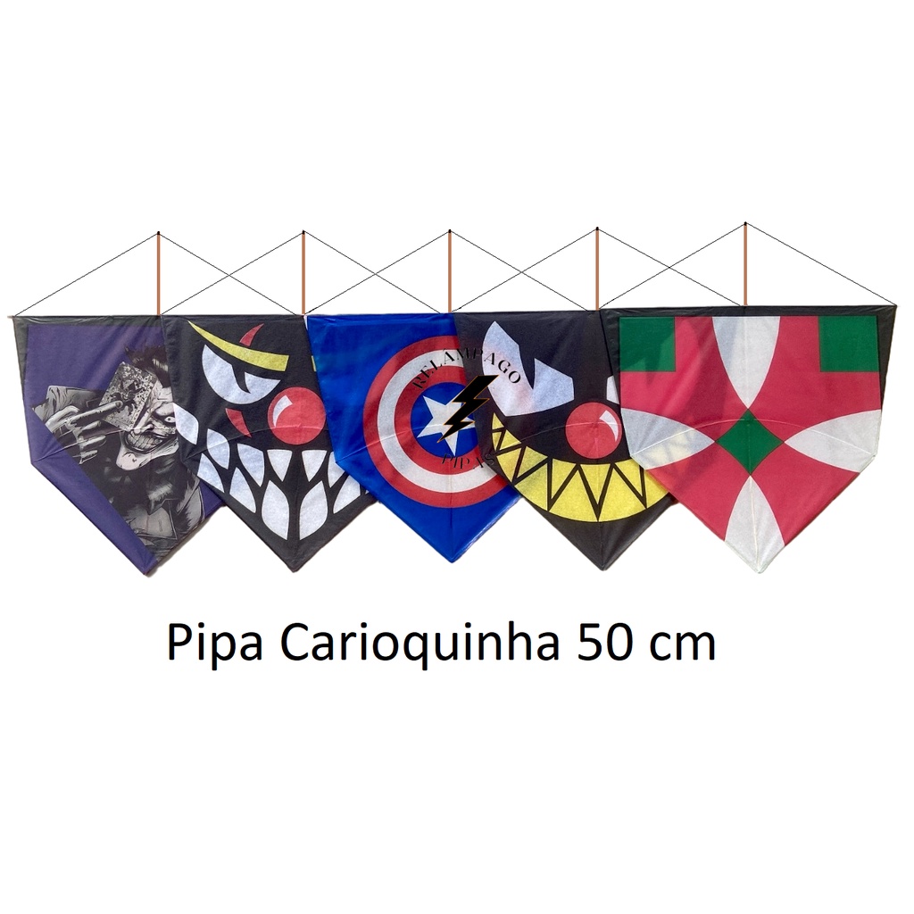 Kit Pipa Carioquinha 50cm com Rabiola - 10 unidades | Shopee Brasil