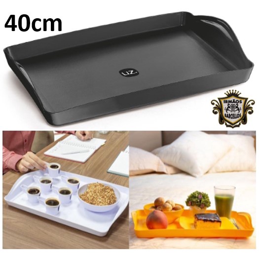 Bandeja Plus Multiuso 40cm Preto - Bandeja Para Servir - Uz Utilidades