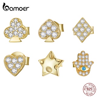 (1 Peça) Brincos multi-Estilo Bamoer 925 Jóias De Prata Para Presentes Femininos