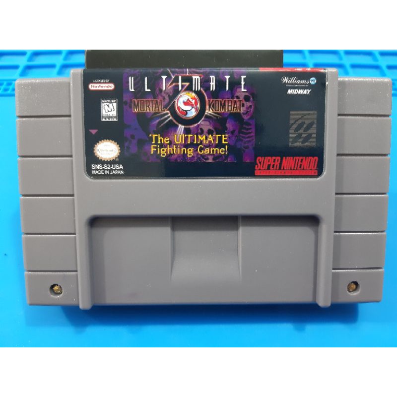 cartucho de super Nintendo mortal kombat ultimate 3.
