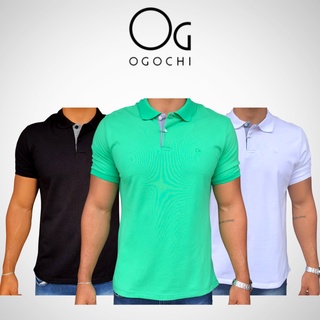 Camisa Gola Polo Masculina Manga Curta Ogochi Original