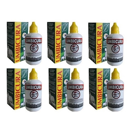 Kit 06 Umbicura Trata E Cura Umbigo De Bezerros Rebanho Gado