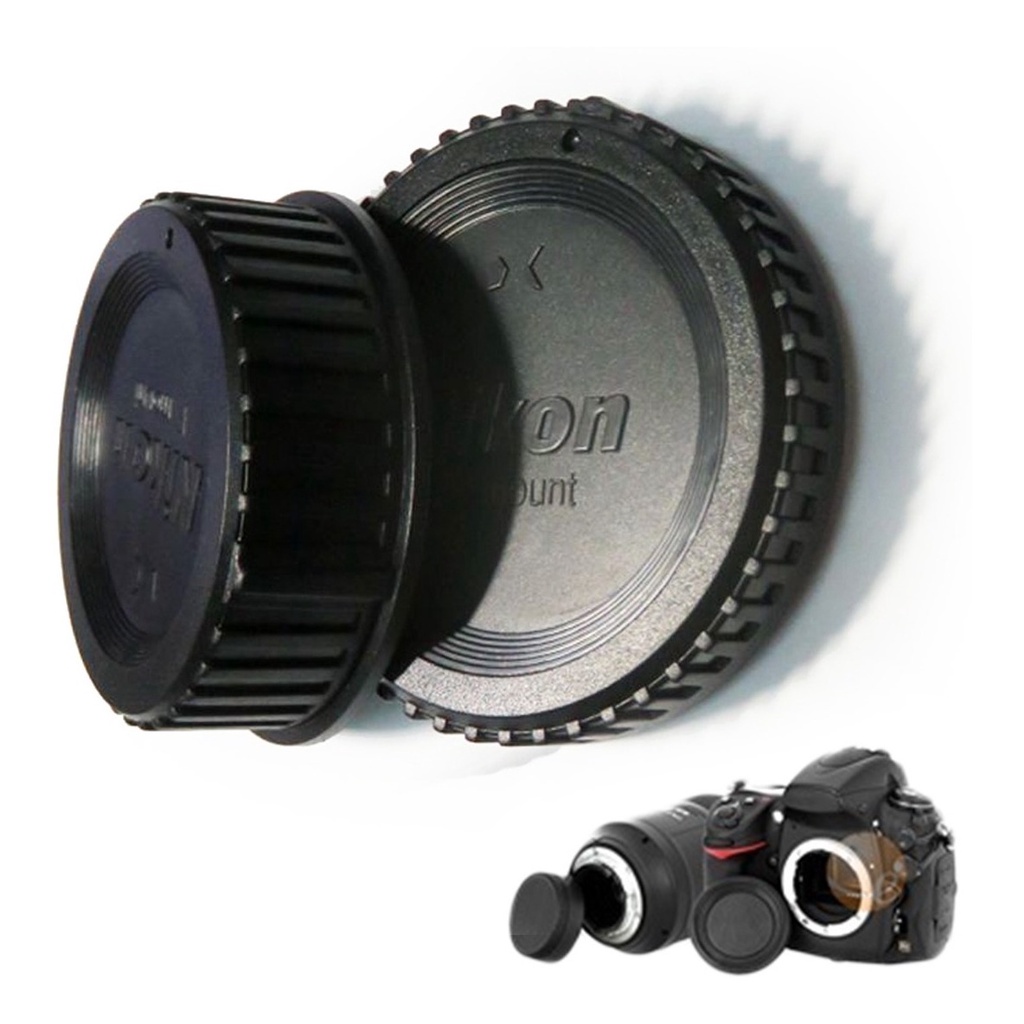 Tampa Para Corpo E Fundo da Lente Camera Objetiva DSLR Nikon
