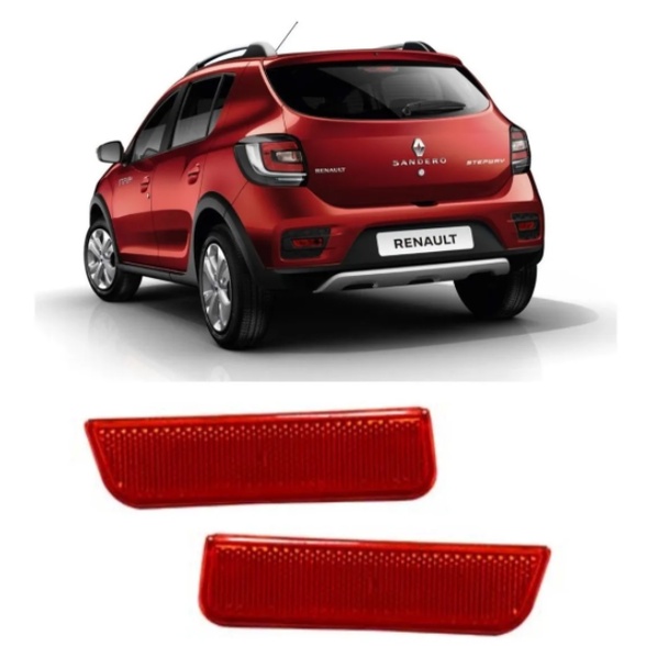 Refletor Olho De Gato Para-choque Traseiro Renault Sandero Stepway Ano 2015