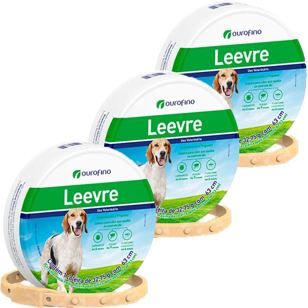 Kit 3 Unidades Coleira Leevre 32,75g Com 63cm em Oferta na Shopee