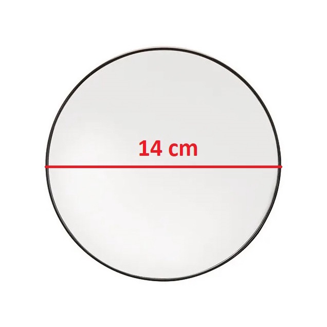 Espelho 14cm Lente De Aumento 5x Maquiagem Barba Com Ventosa Redondo Multiuso Alta Durabilidade