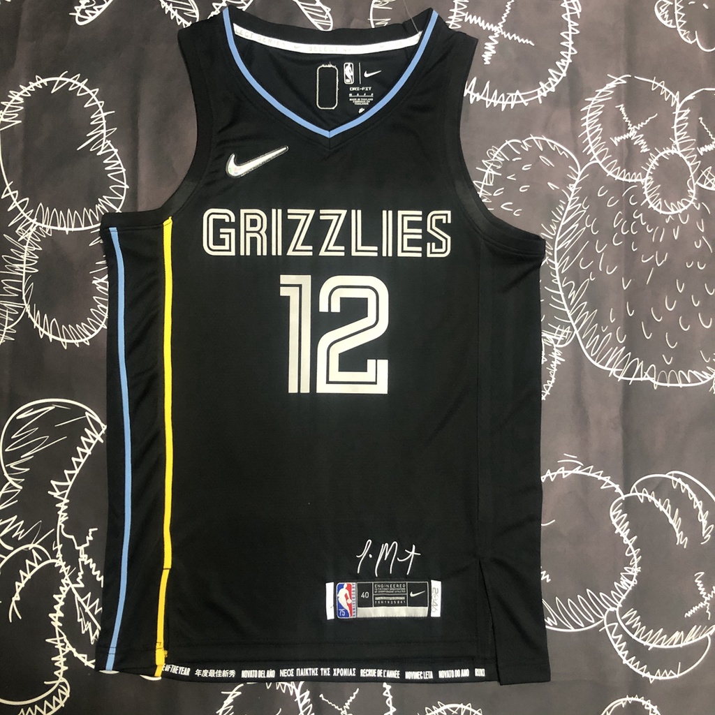 Camisa Masculino 2023NBA Memphis Grizzlies Ja Morant 2022 Preto De ...