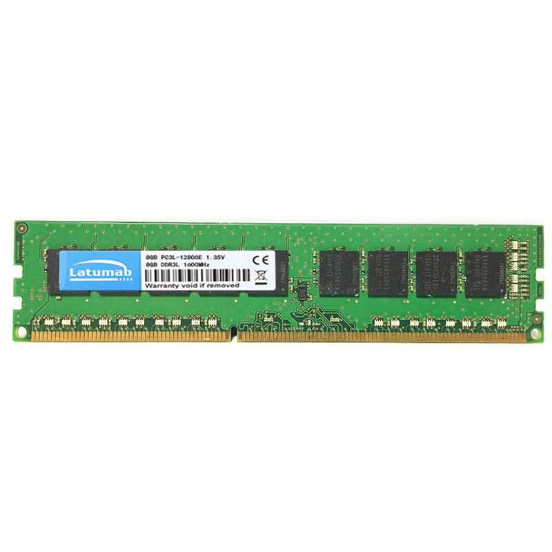 Micron 16GB 2X8GB PC3L-12800E DDR3-1600Mhz 240Pin Unbuffered UDIMM ECC Memory 