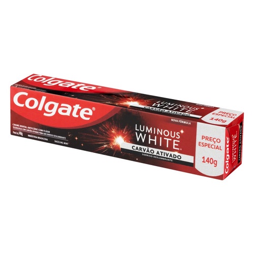 Pasta De Dentes Preta Colgate Luminous White Carvão Ativado | Shopee Brasil