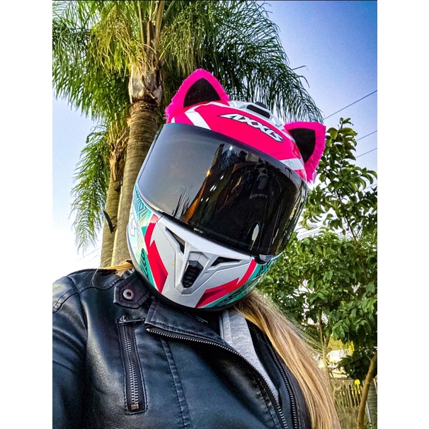 Orelhinhas de gatinho para capacete