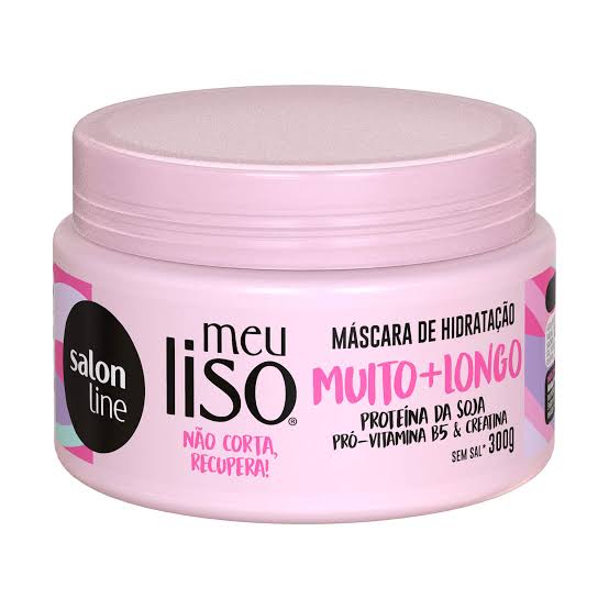 Mascara Salon Line Meu Liso Muito Mais Longo 300g Creme Para Tratamento Para Cabelo Liso Shopee Brasil