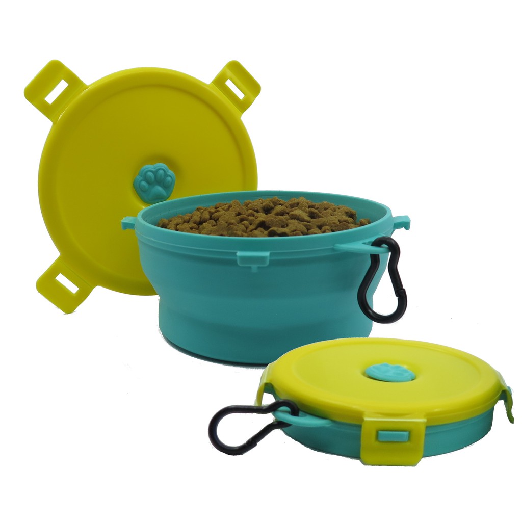 Pote de Viagem para Pets / Bicho de estimação Comedouro e Bebedouro
